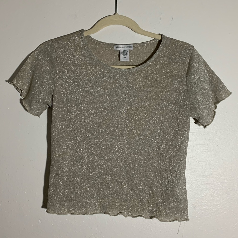 Urban Outfitters Gold Mesh Shirt